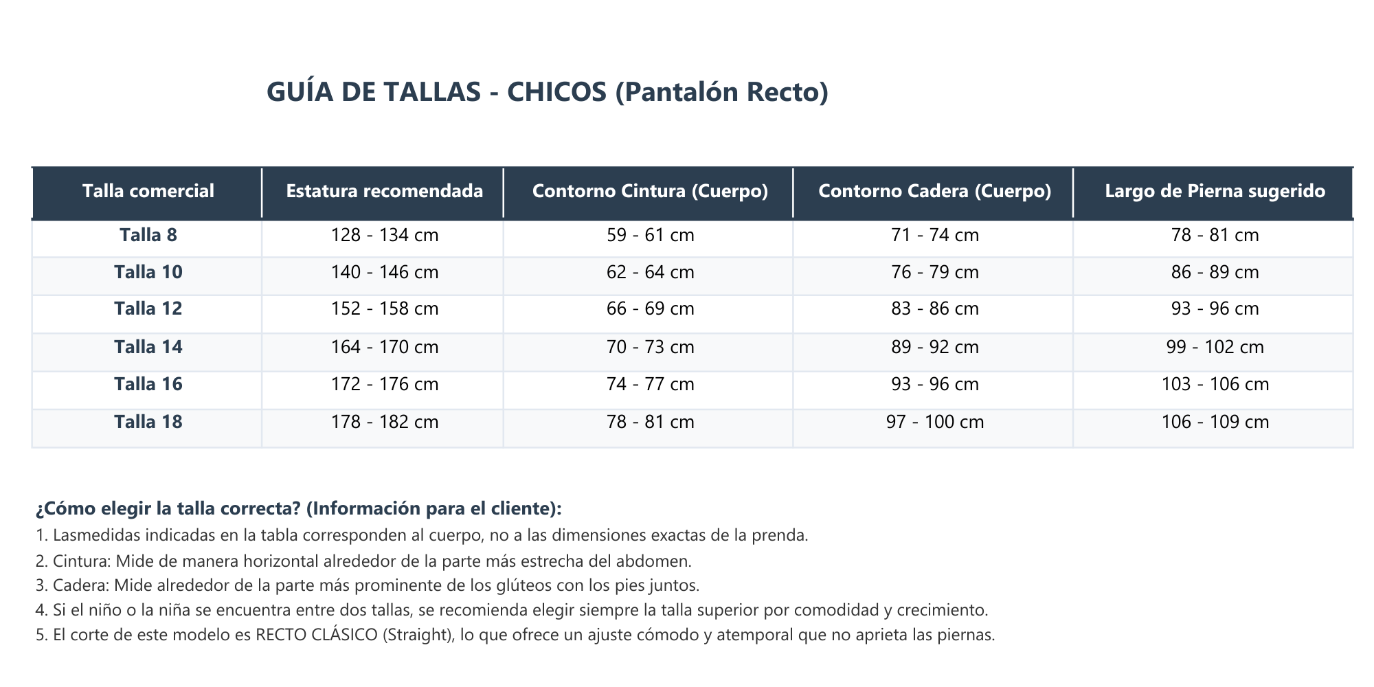 Pantalon chico
